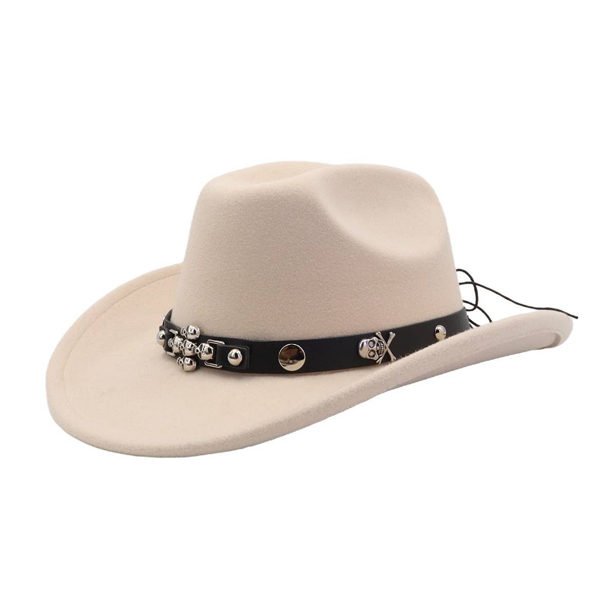 Western Ethnic Wool Cowboy Fedora Hat for Couples_CWAH04385