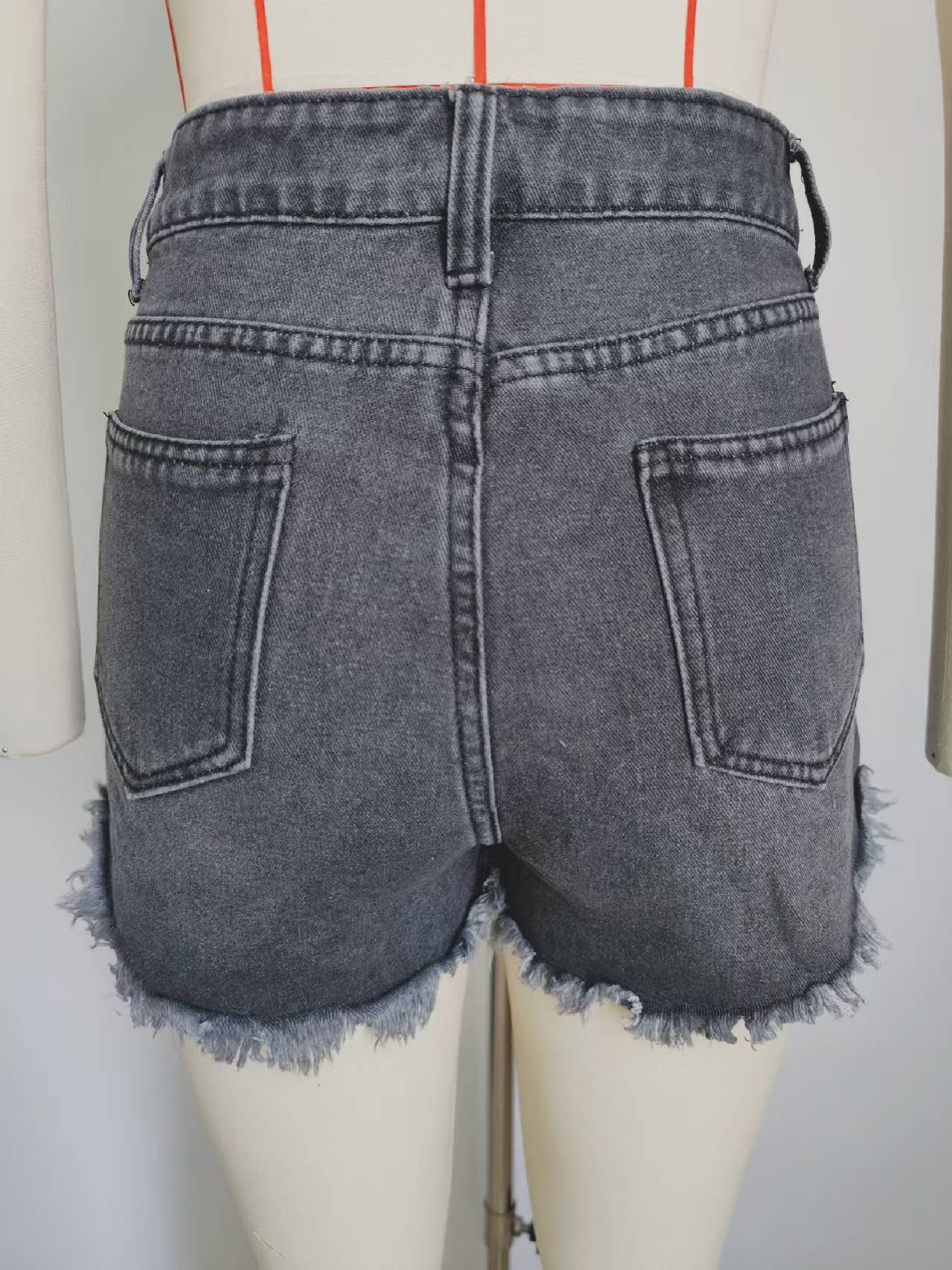 Washed Distressed Denim Shorts for Baddie Look
