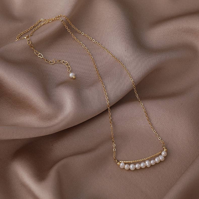 Baroque irregular retro freshwater pearl necklace