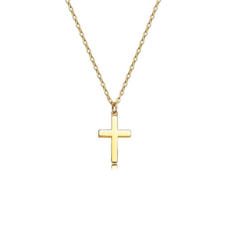 Cross necklace is a full diamond collarbone chain