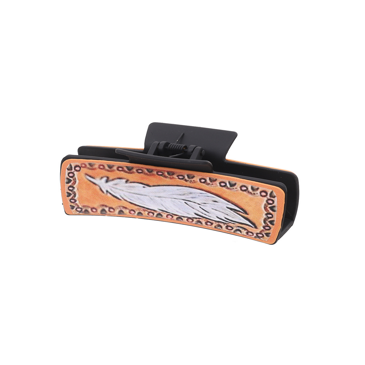 WESTERN COWBOY STYLE PU LEATHER HAIR CLIP LARGE