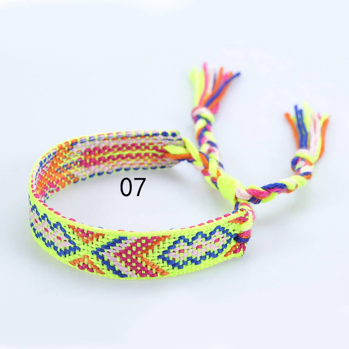 ETHNIC STYLE COLORFUL TASSEL WOVEN BRACELET