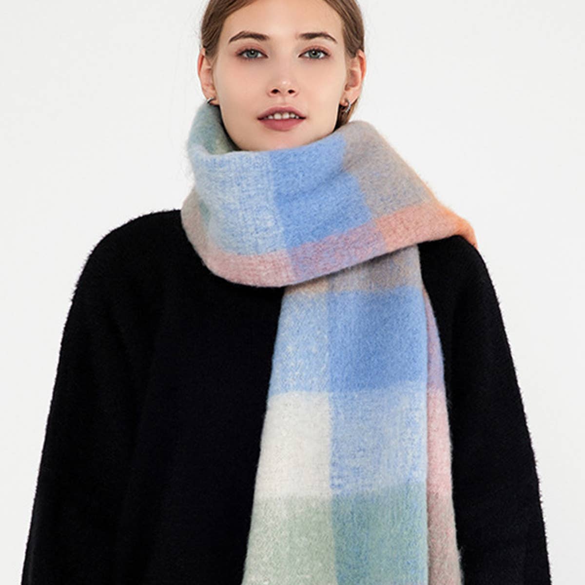 New Plaid Tassel Scarf for Women - Winter Warmth