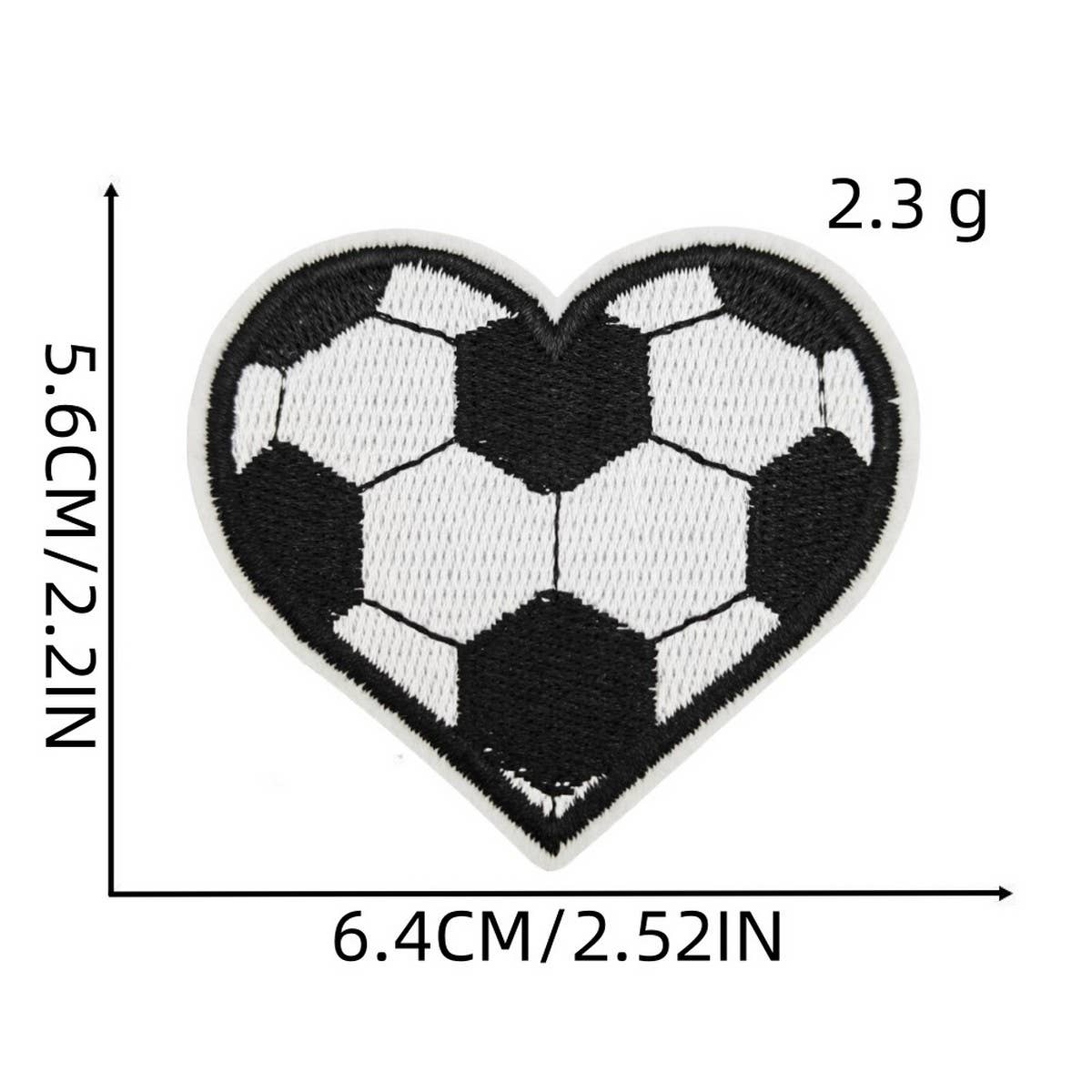 FOOTBALL BADGE HEART ACCESSORY PATCH