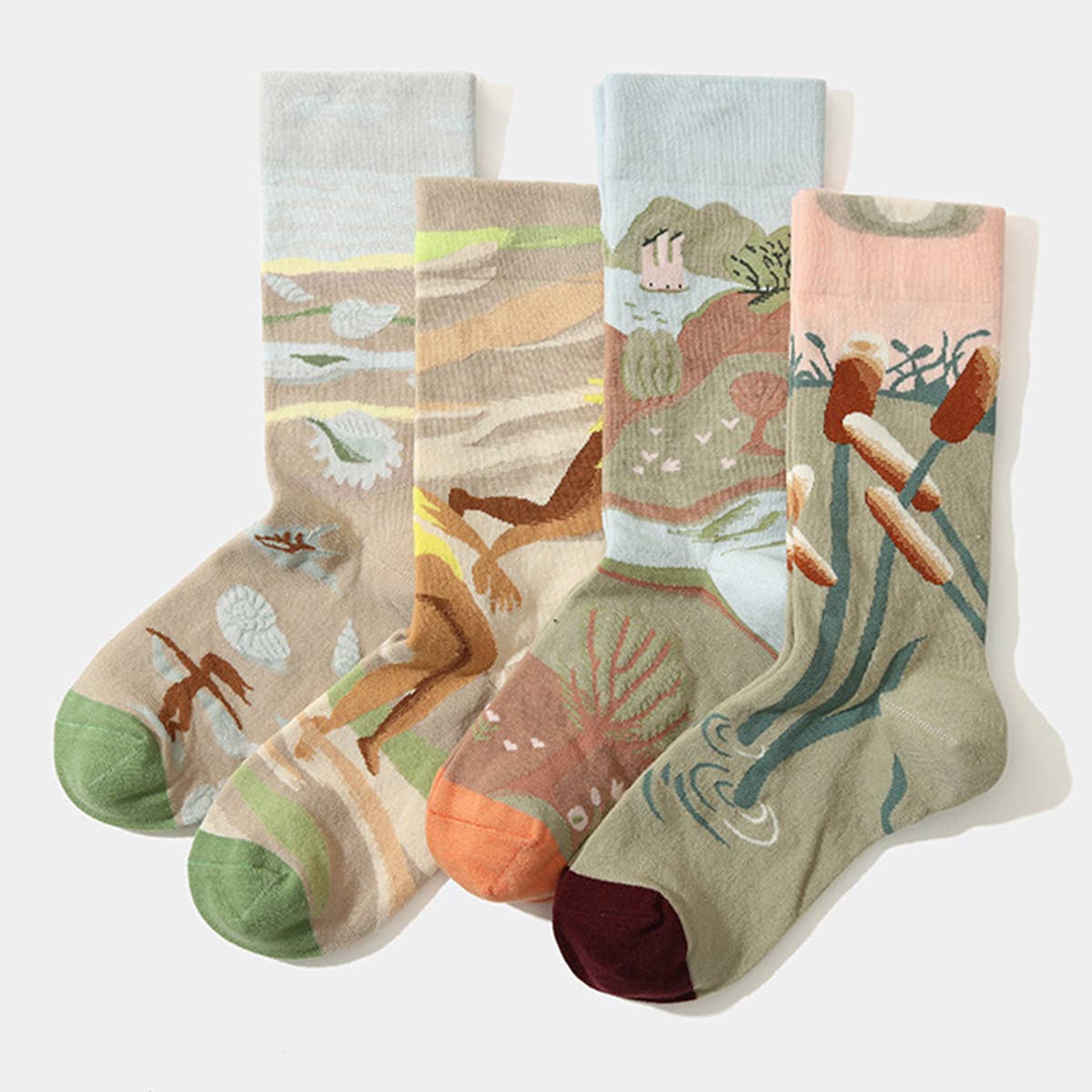 MULTIPLE PATTERNS STREET TRENDY INVISIBLE SOCKS