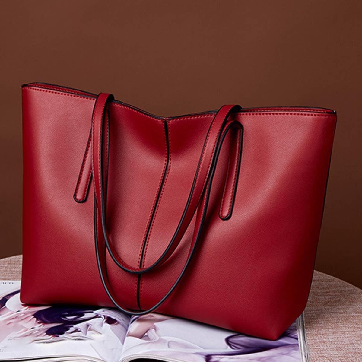 CWAB4843_SIMPLE CASUAL LARGE CAPACITY SHOULDER TOTE BAG