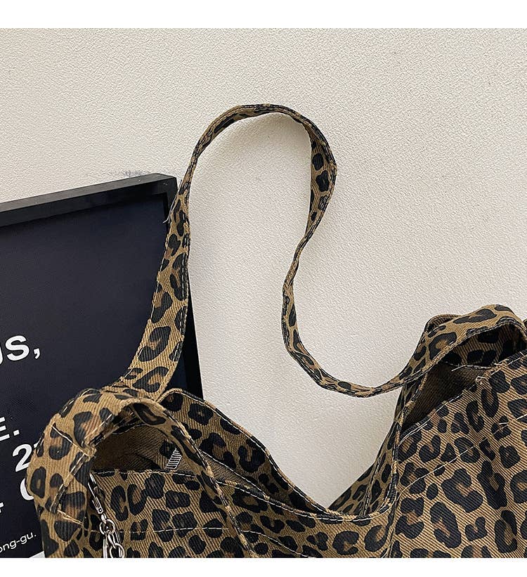 Leopard print large-capacity single-shoulder bag