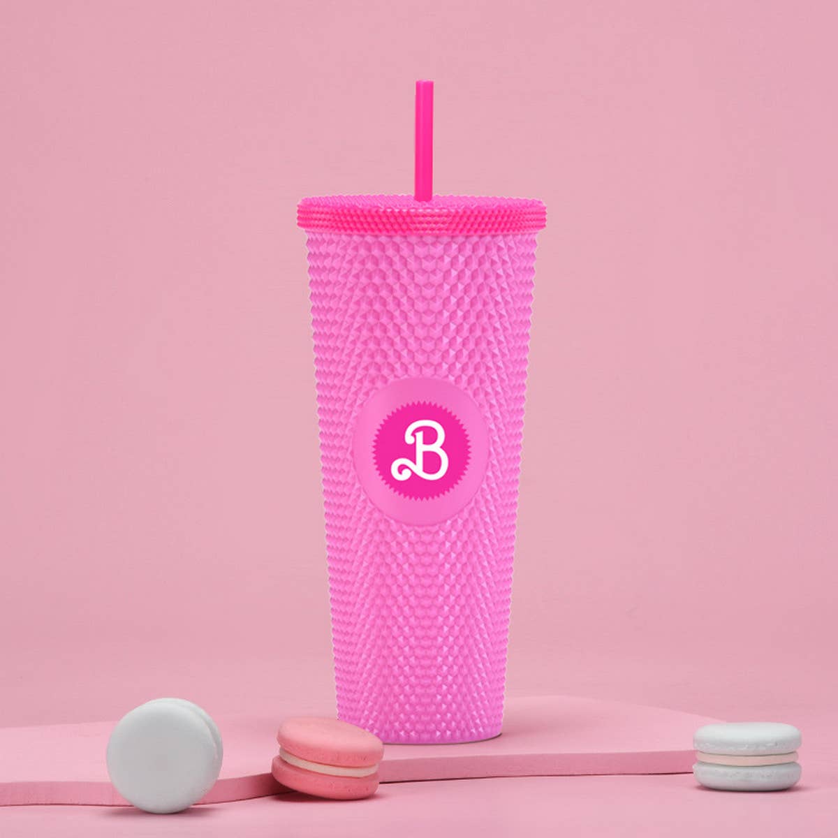 DOUBLE LAYER PORTABLE PLASTIC STRAW DIAMOND CUP