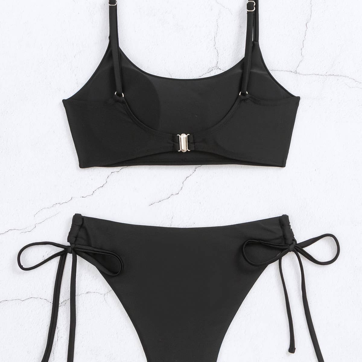 CASUAL TWO-PIECE DRAWSTRING THONG BIKINI SWIMSUIT_CWMW0325