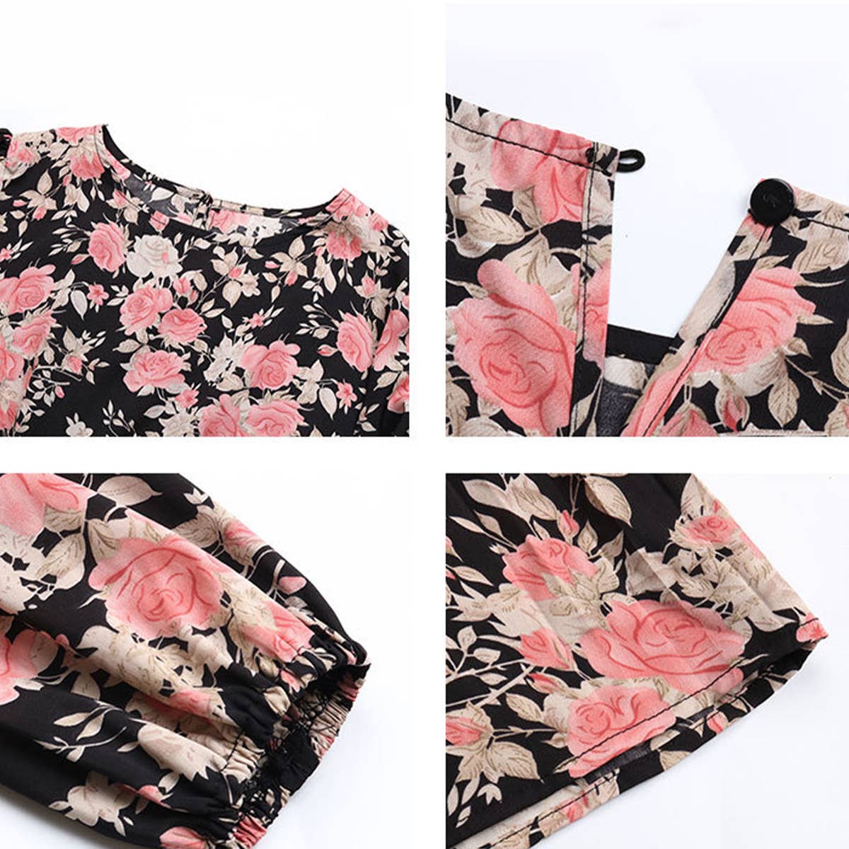 PRINTED CREW NECK SLIM WAIST SHORT DRESS