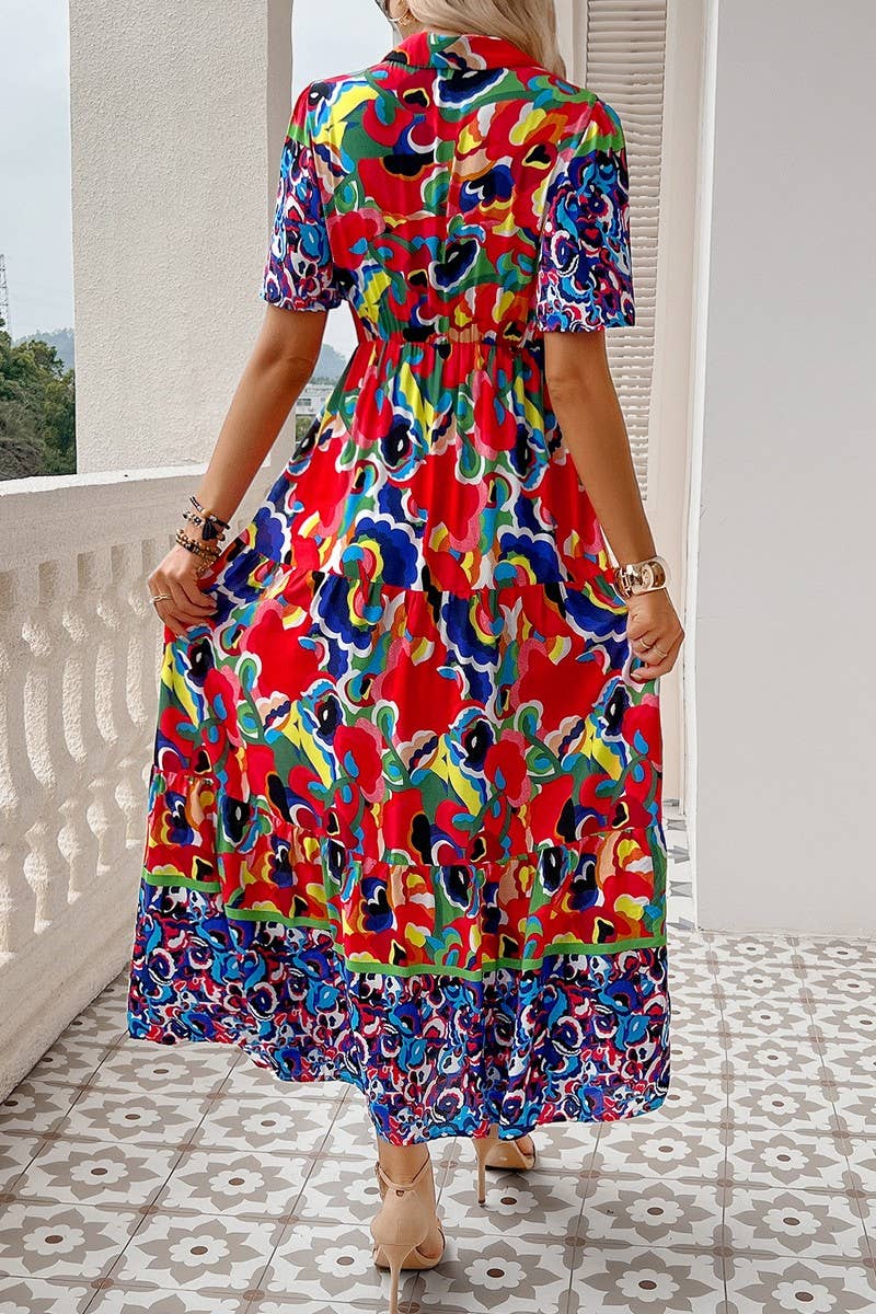 CWDMD5333_SUMMER HOLIDAY CASUAL PRINT DRESS
