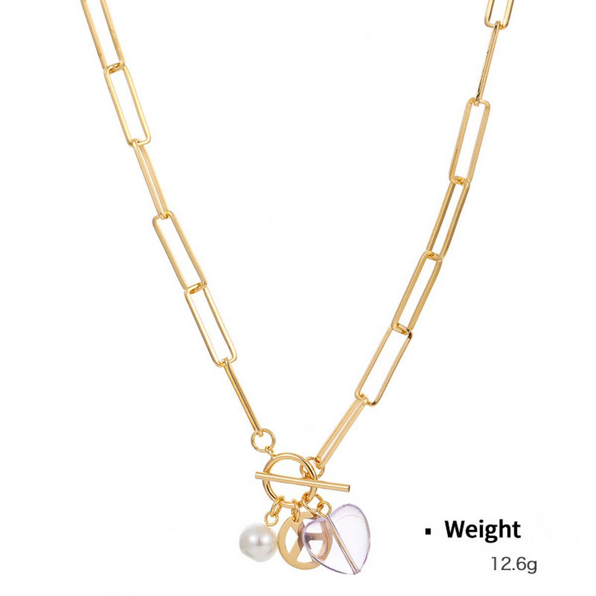 LAVENDER SERIES METAL SMALL PENDANT NECKLACE SET_CWAJE2938