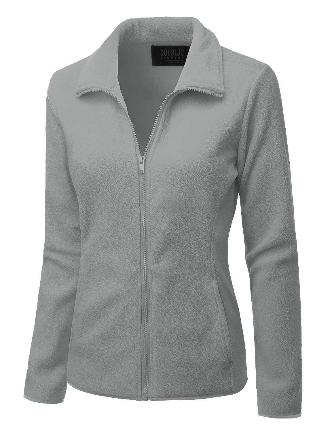 CWOJA693_Long Sleeve Full-Zip Thermal Basic Fleece Jacket