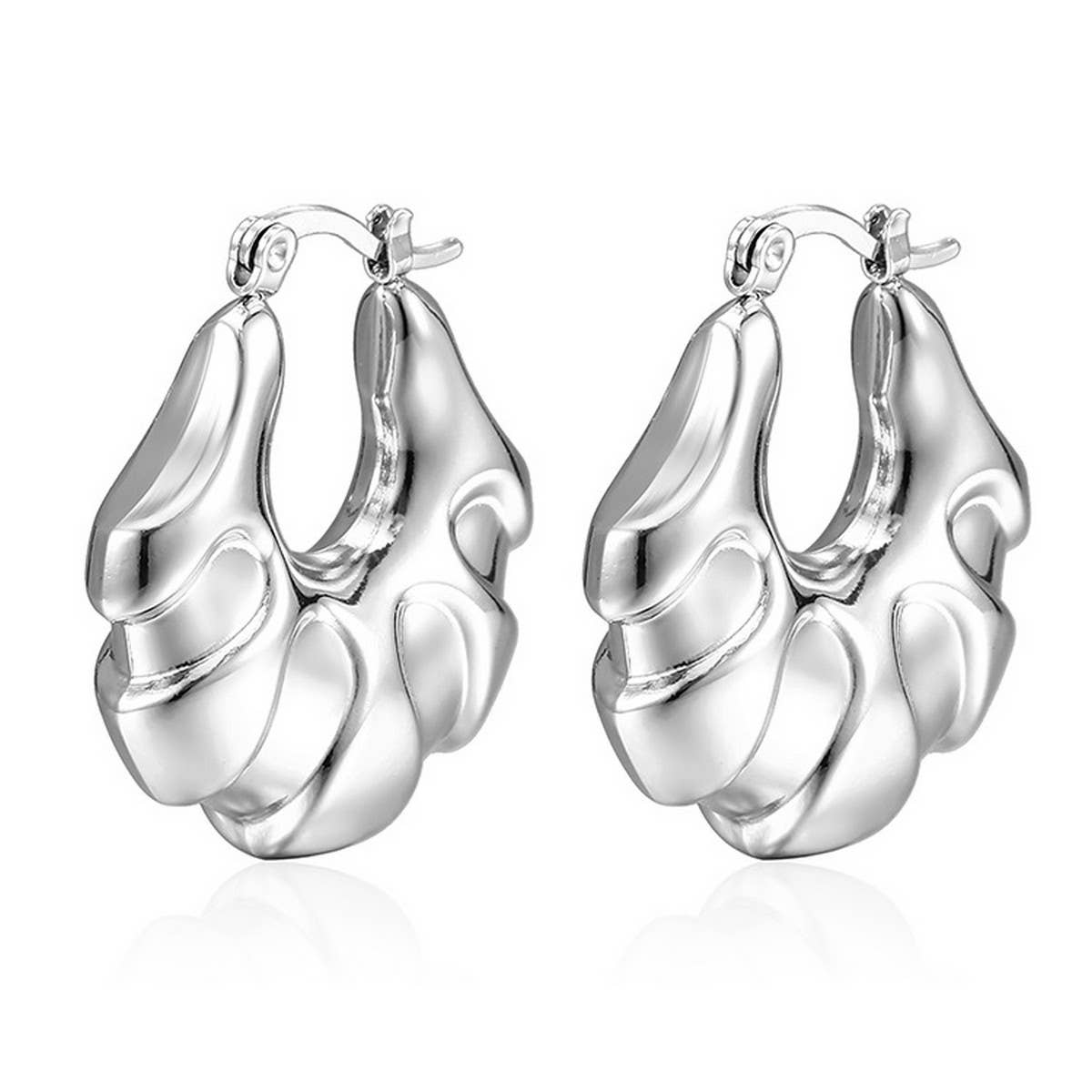 WOMEN LUXURY HYPOALLERGENIC THICK RING EARRINGS