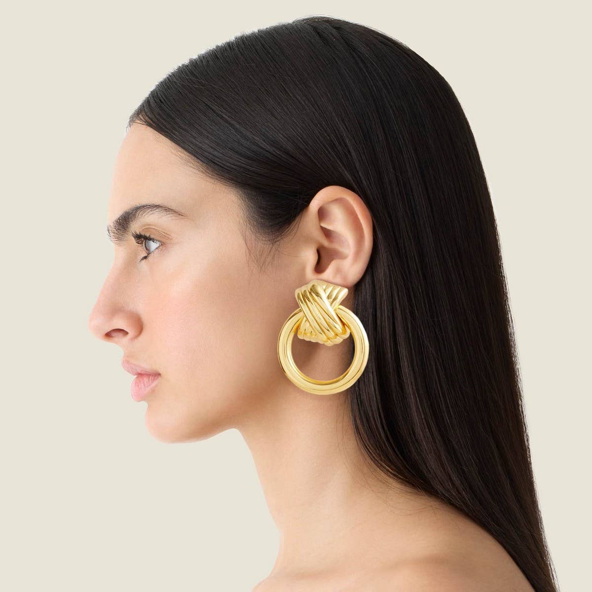 18K Gold Plated Irregular Geometric Earrings_CWAJE4991
