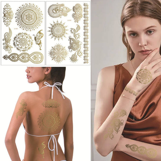 Rose Gold Henna Tattoos ? Lace Mandala Bridal