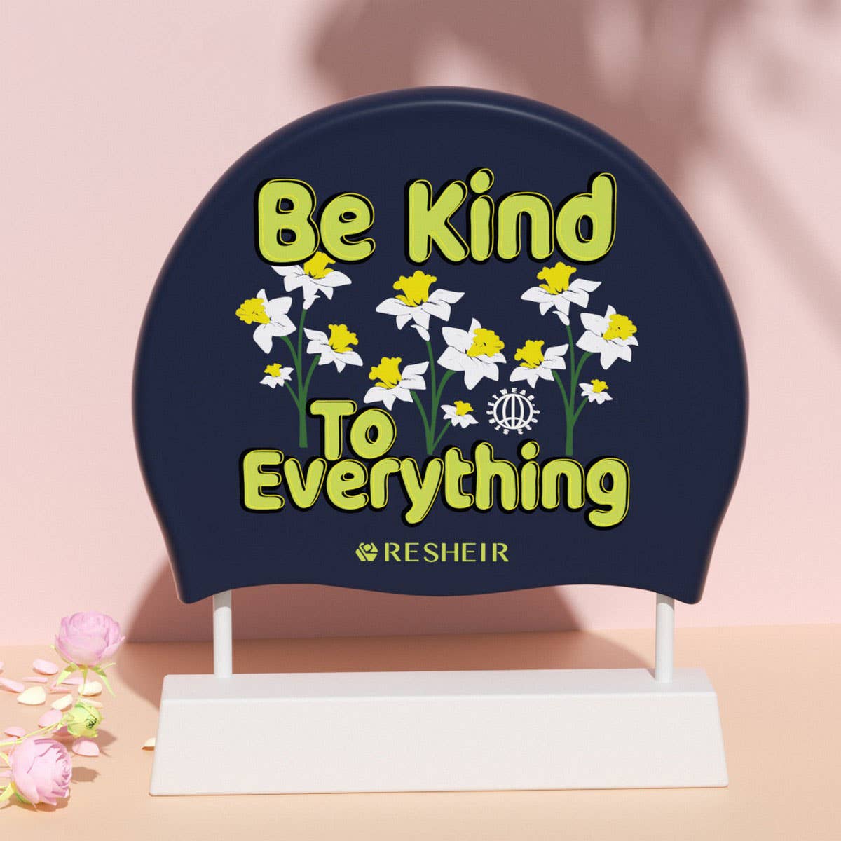 Adult Women's Swim Cap, Floral, Waterproof_CWMM6711