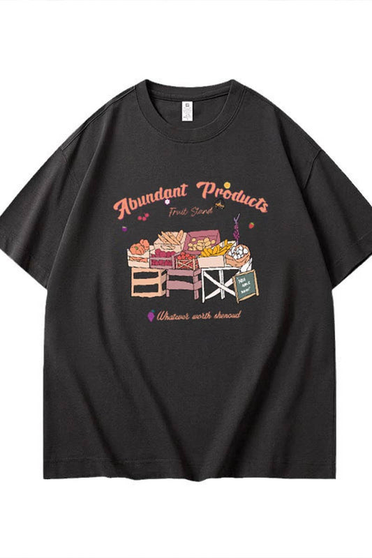 Cwtts0976_Fun Printed Short Sleeve T Shirt