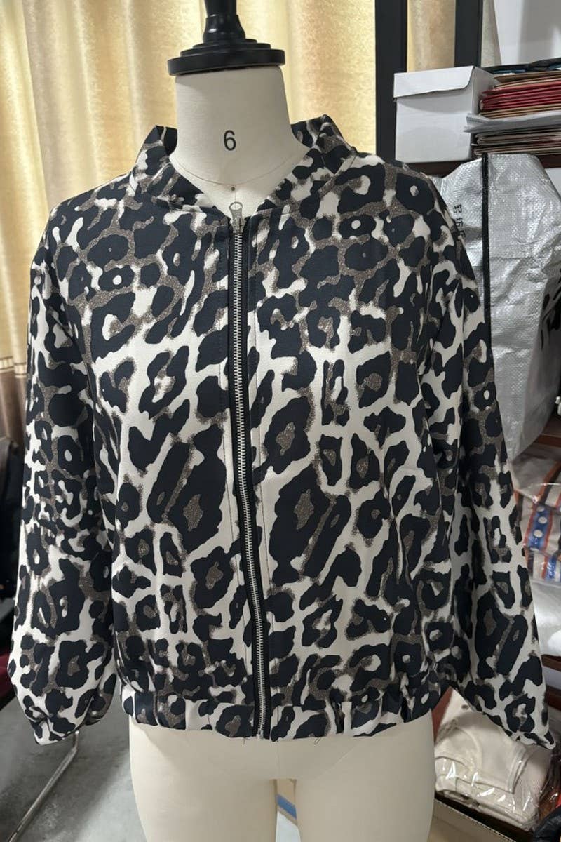 CWOCO0971_LEOPARD PRINT LOOSE CASUAL JACKET