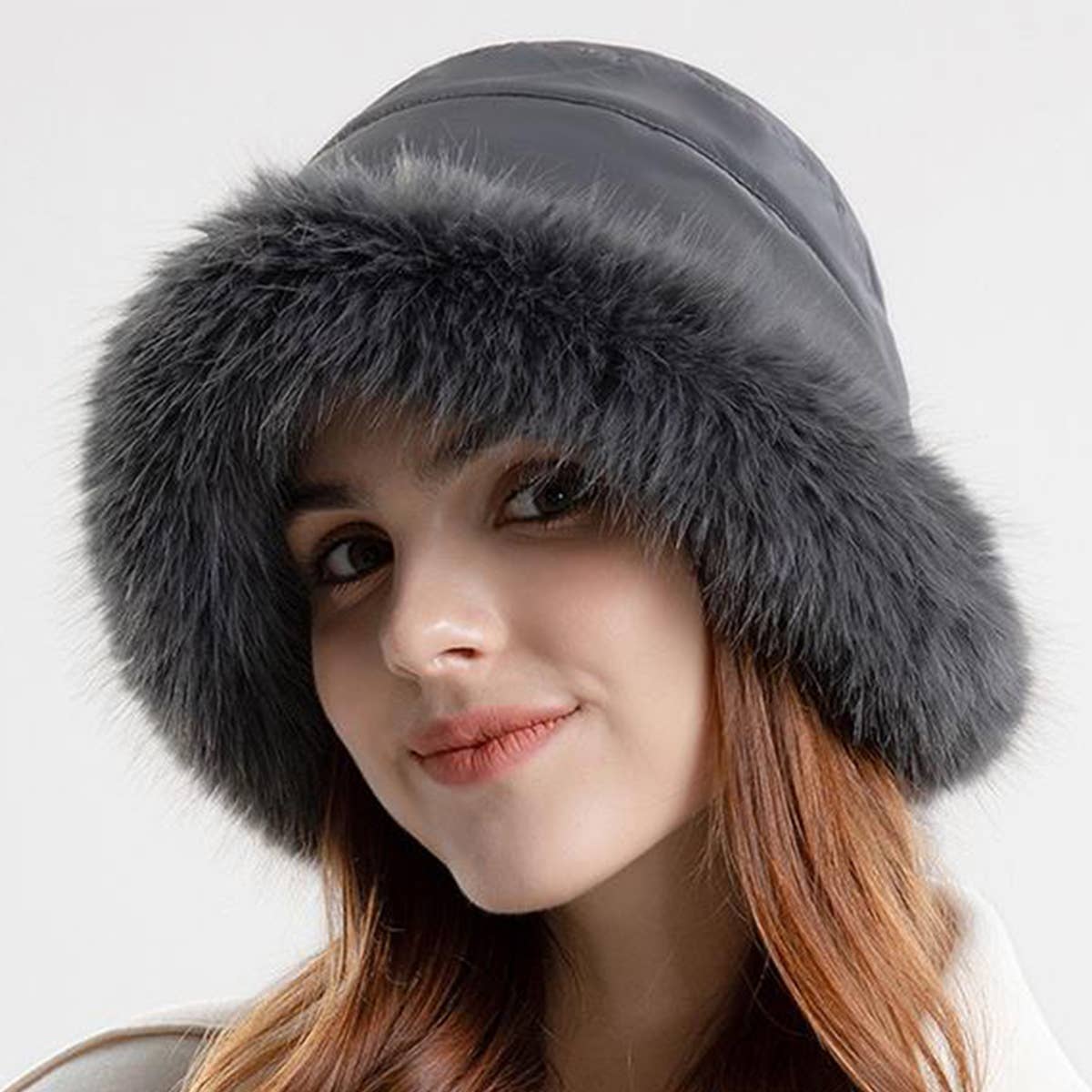 WOMEN WINTER FASHION PLUSH BUCKET HAT_CWAH0562