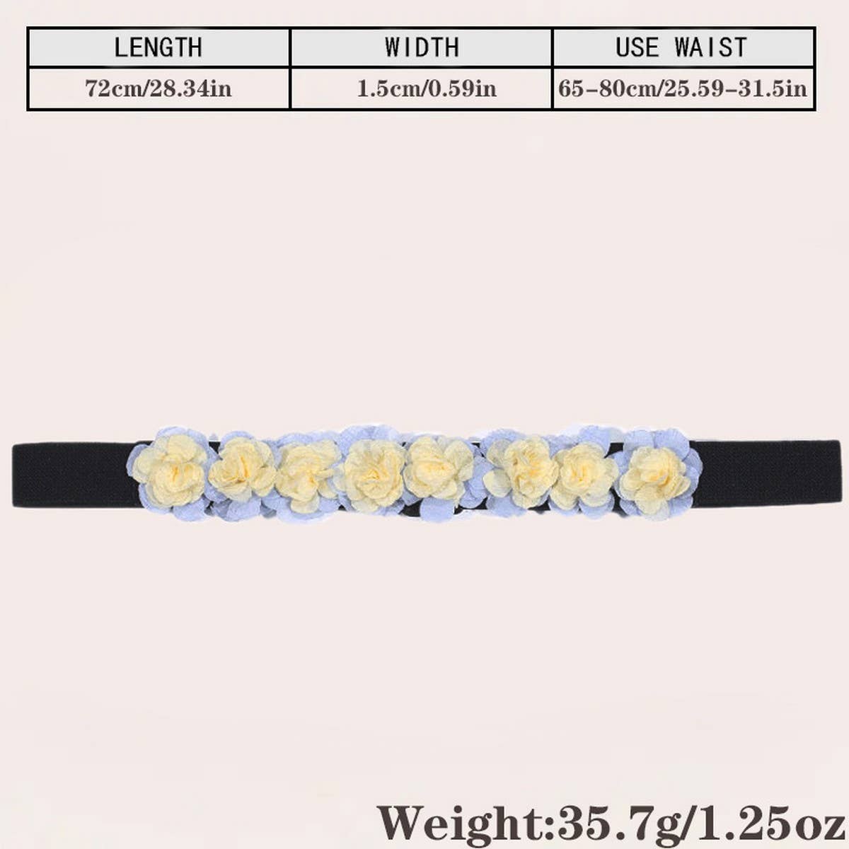 Floral Elastic Waist Belt  Stylish Cincher