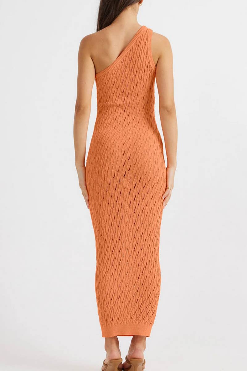 CWDMD5309_SUMMER SEXY HOT GIRL HOLLOW KNIT DRESS BLOUSE