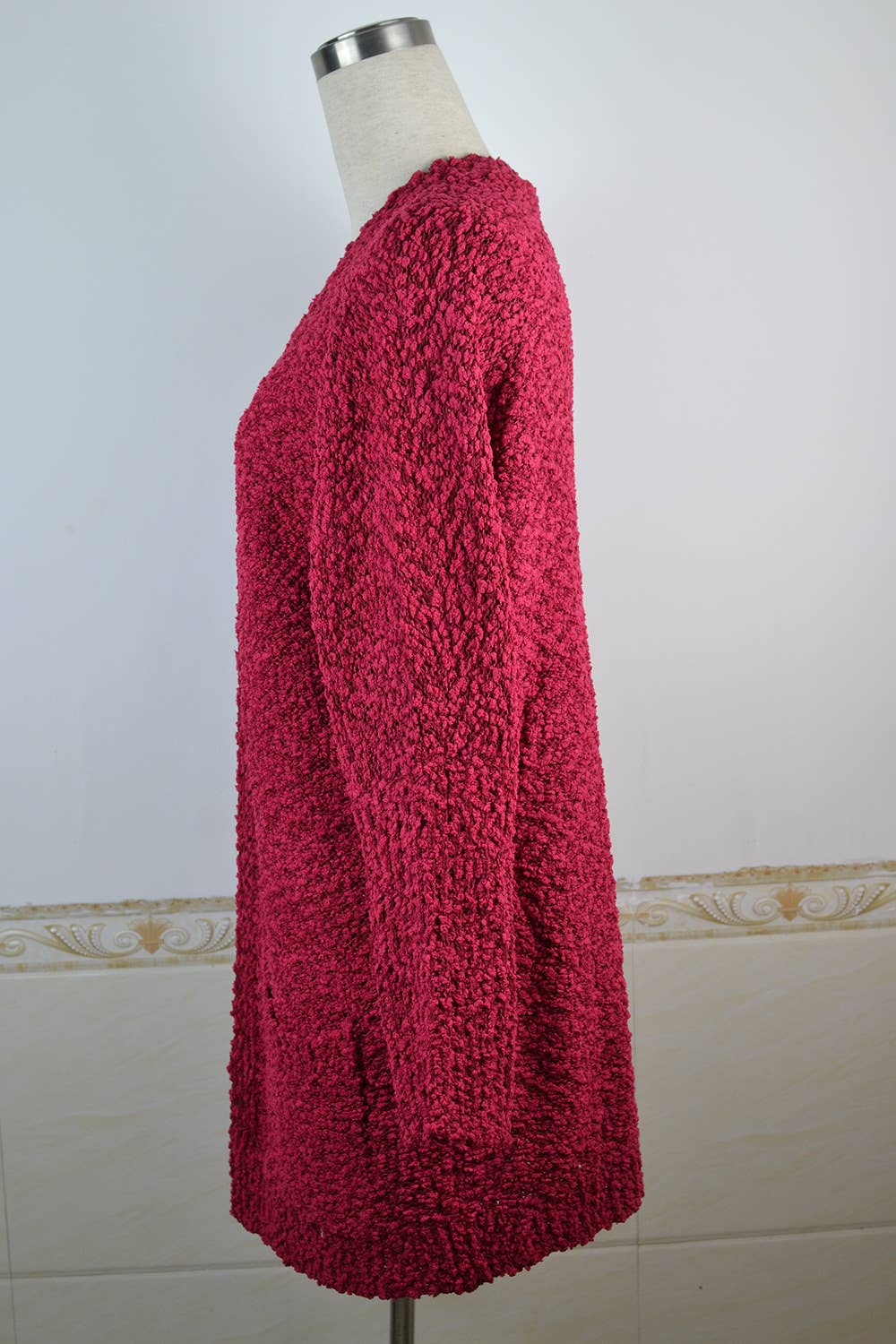 CWOSWL1044_Long Sleeve Open Front Long Cardigan Sweater