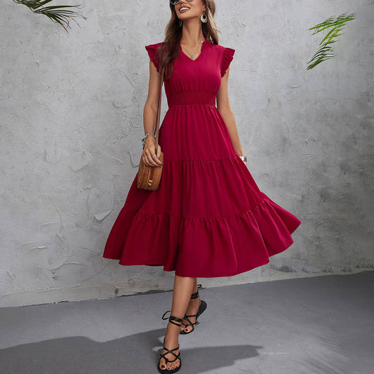 SLIM-FIT HIGH-WAISTED SLEEVELESS DRESS