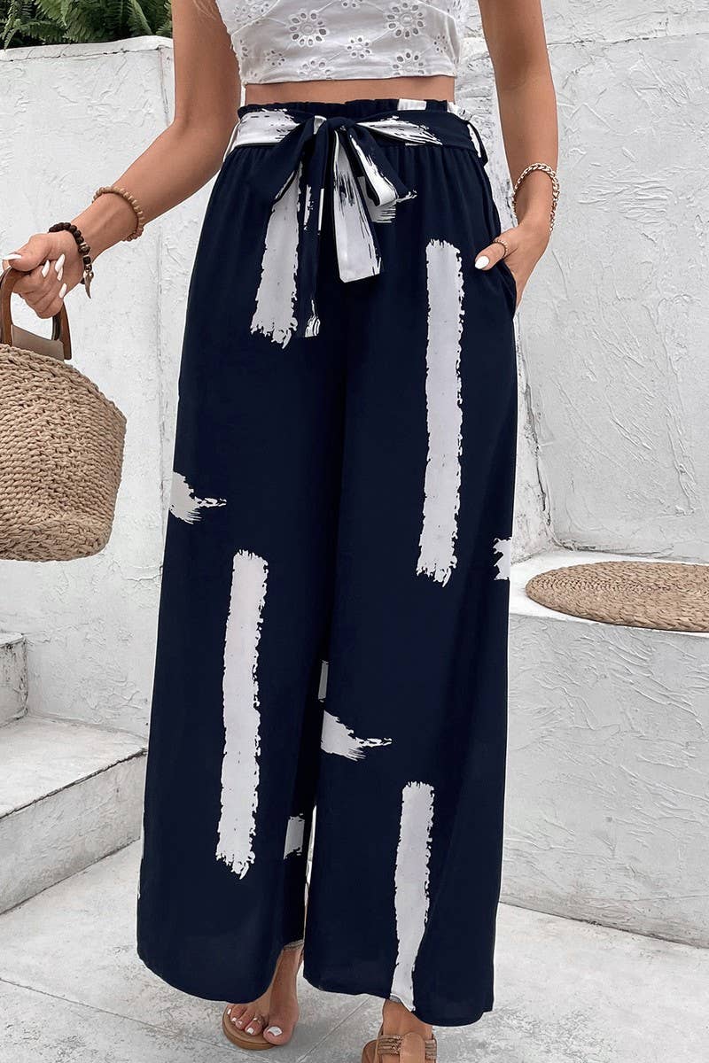 CWBLP2018_TIE WAIST PRINT WIDE LEG SUMMER PANTS