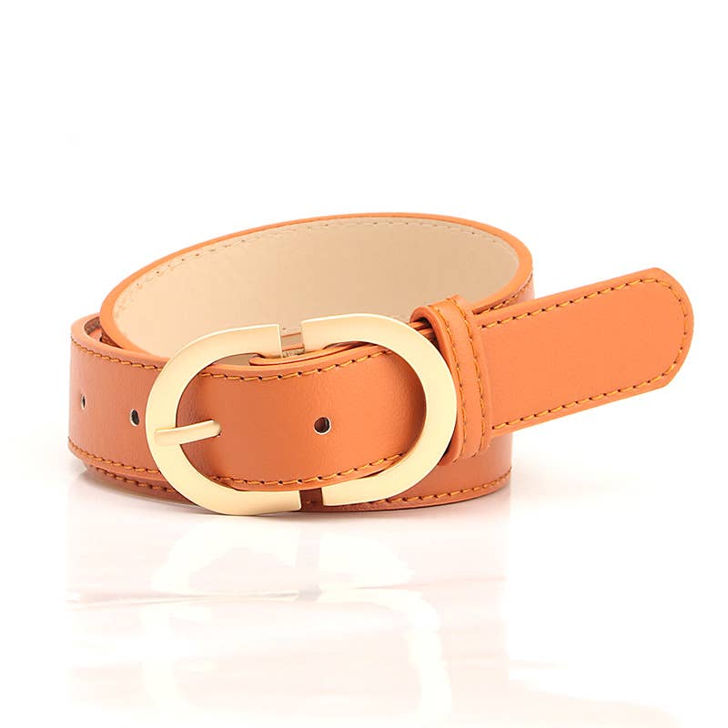 Simple waist imitation leather decorative belt