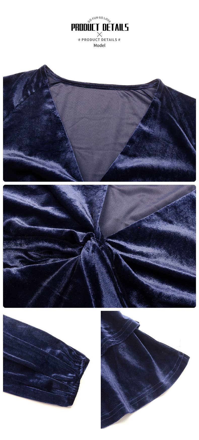 FASHION KINK SHIRT SOLID COLOR V-NECK VELVET TOP