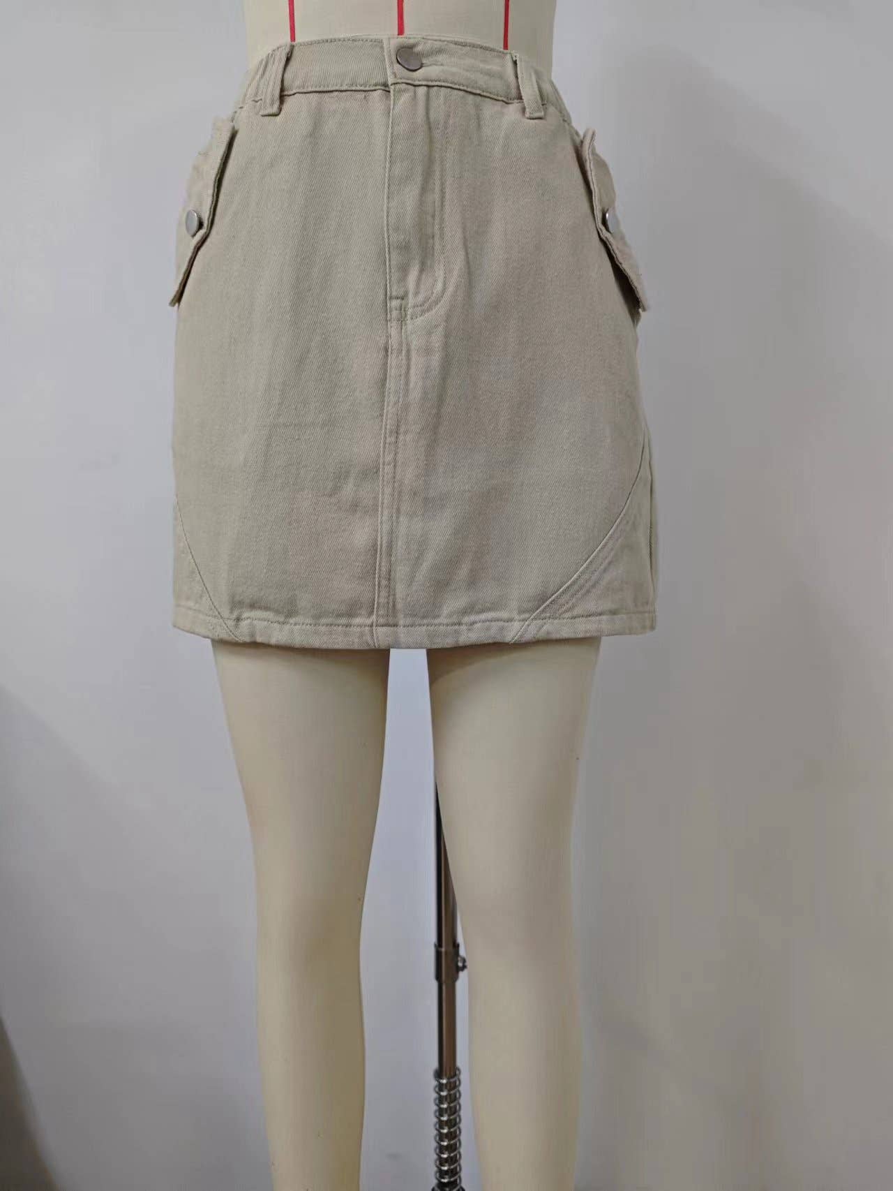 TREND-WASHED DENIM SKIRT