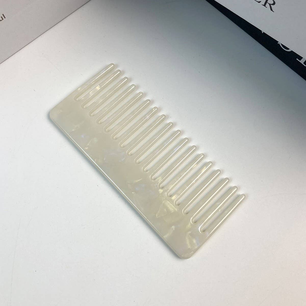 Retro Acetate Hair Comb Floral Colorful Design_CWMM6401