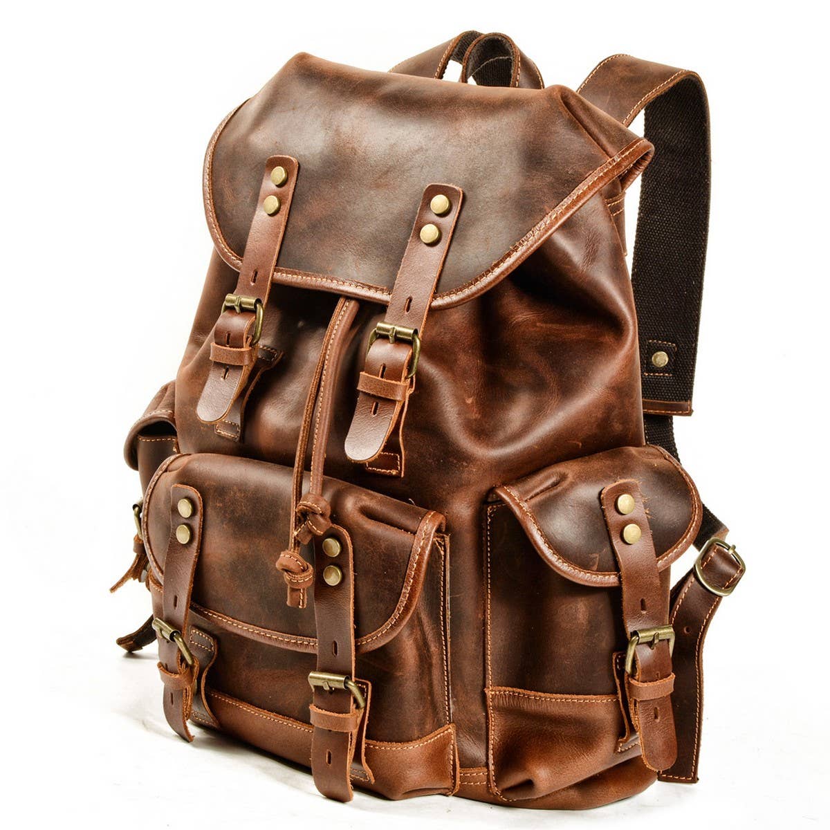 Men's Leather Travel Backpack for Hiking_CWAB5550