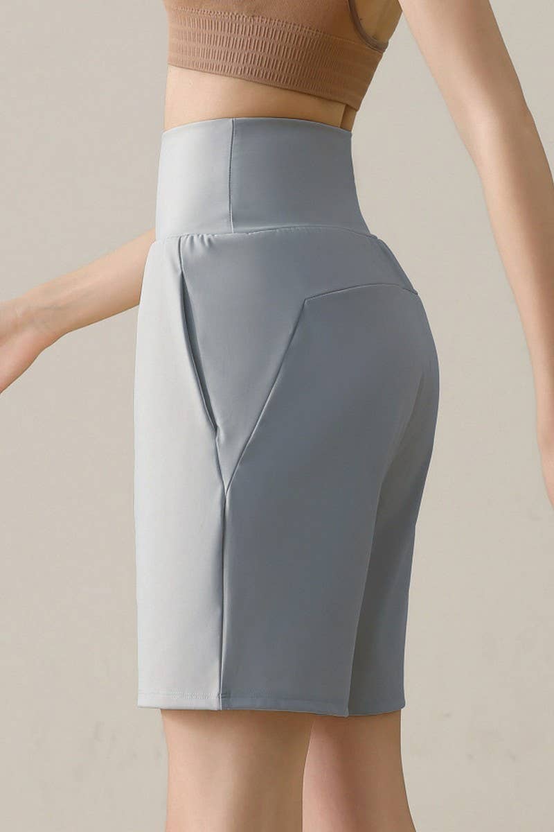 CWBSP0224_HIGH WAISTED YOGA CASUAL SPORTS SHORTS