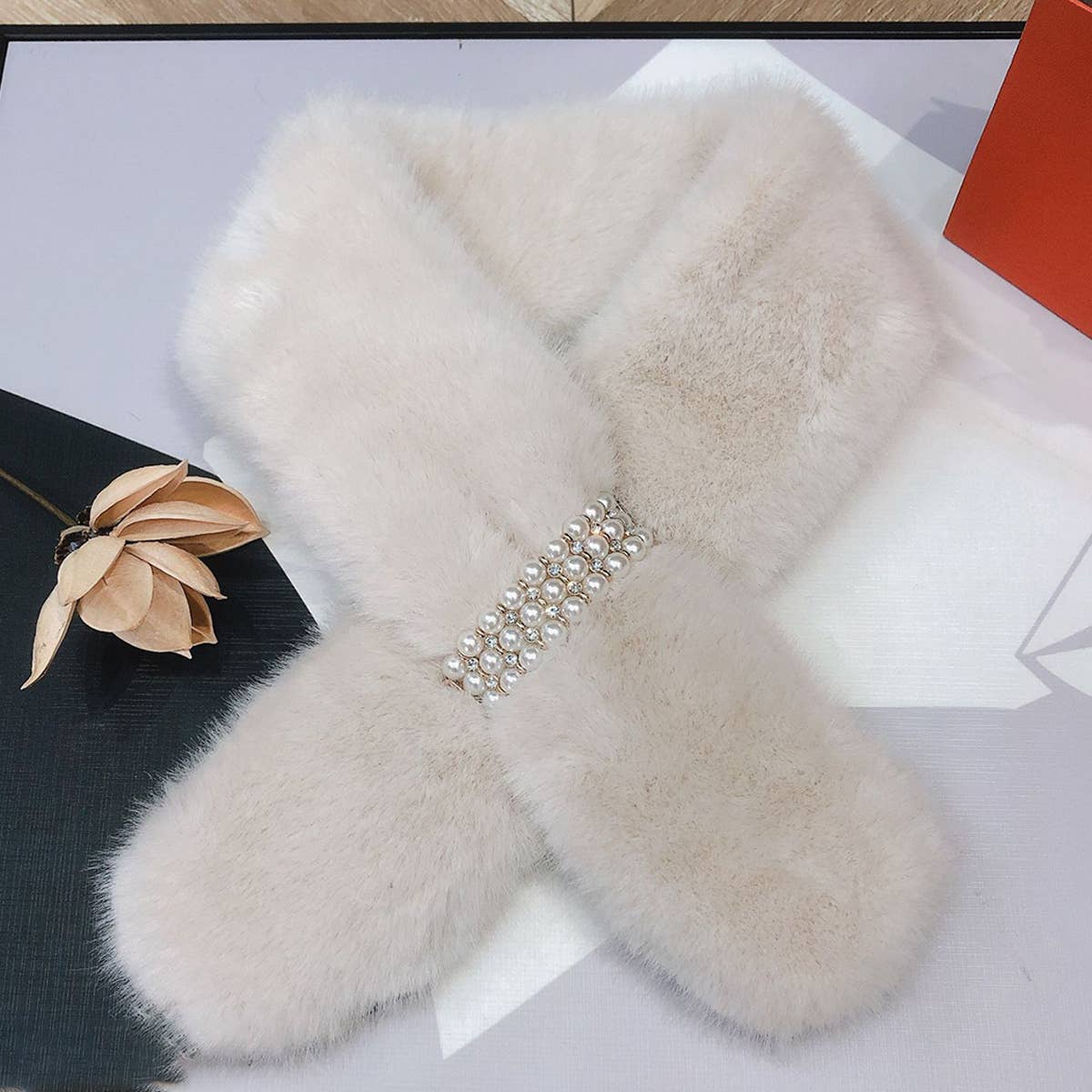 Pearl Knit Scarf - Stylish Neck Wrap for Women_CWASC1249