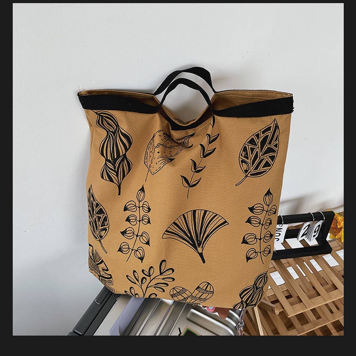 LETTER EMBROIDERED LARGE CAPACITY CANVAS TOTE BAG_CWAB1682