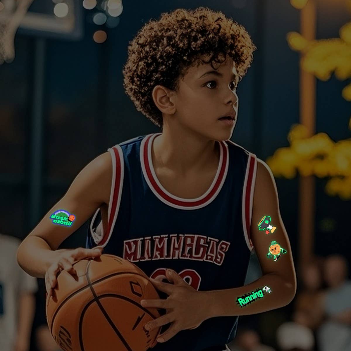 Glow in the Dark Sport Tattoos ? Sweatproof Set
