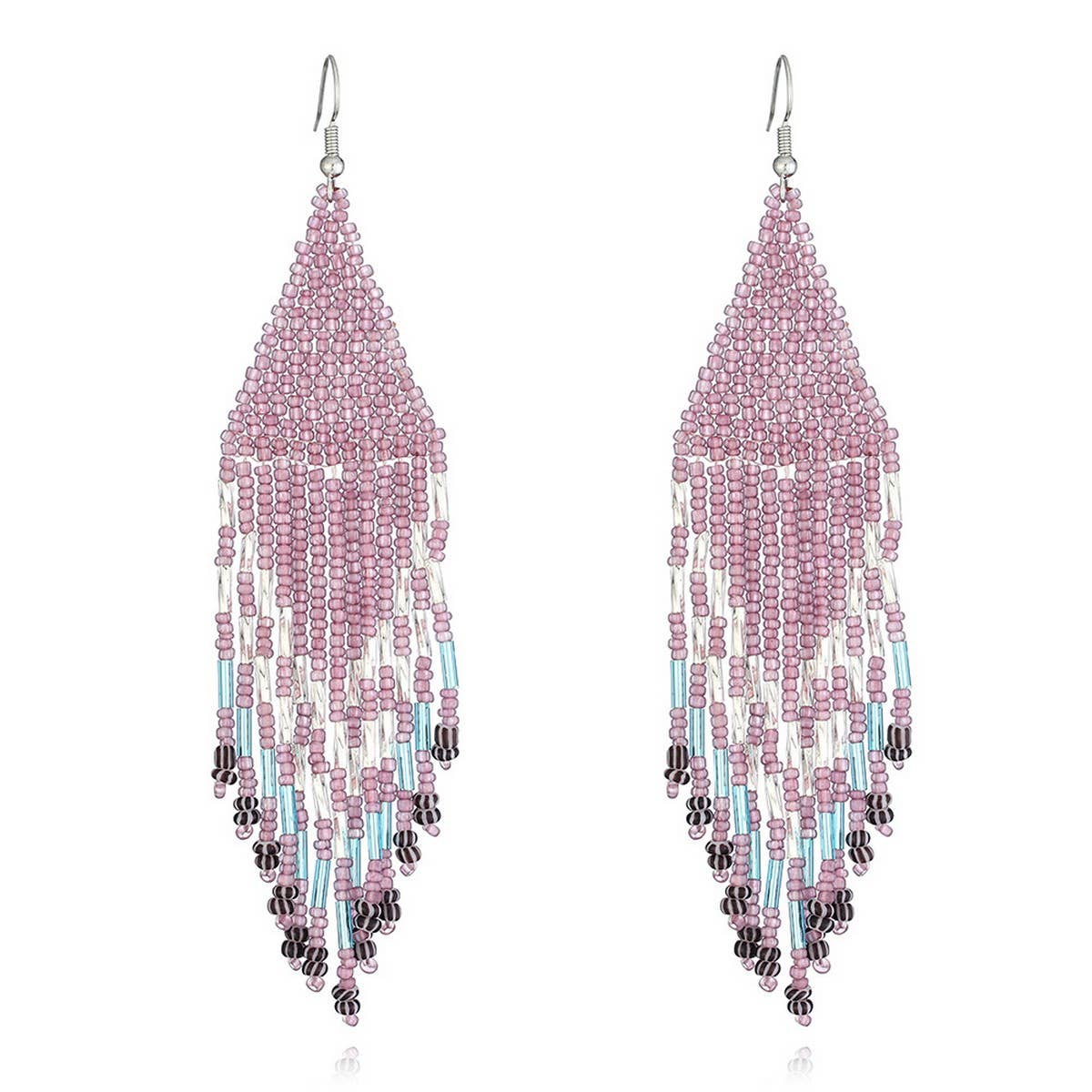 BOHEMIAN TASSELS DANGLE EARRINGS BEADED_CWAJE0754