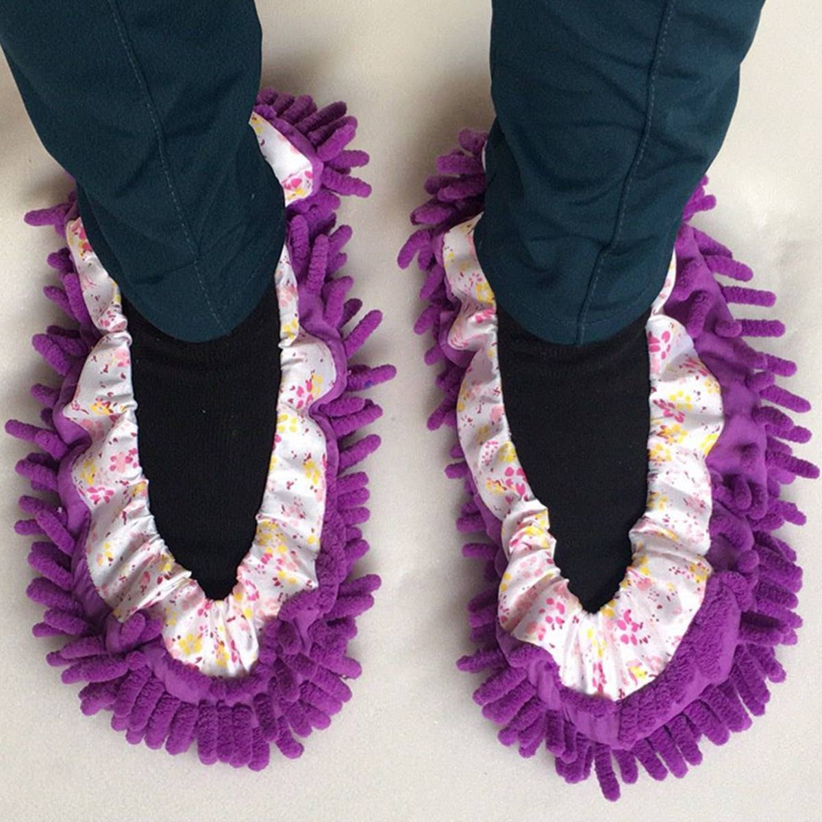 MICROFIBER MOP SLIPPERS SHOES COVER MOP SOCKS