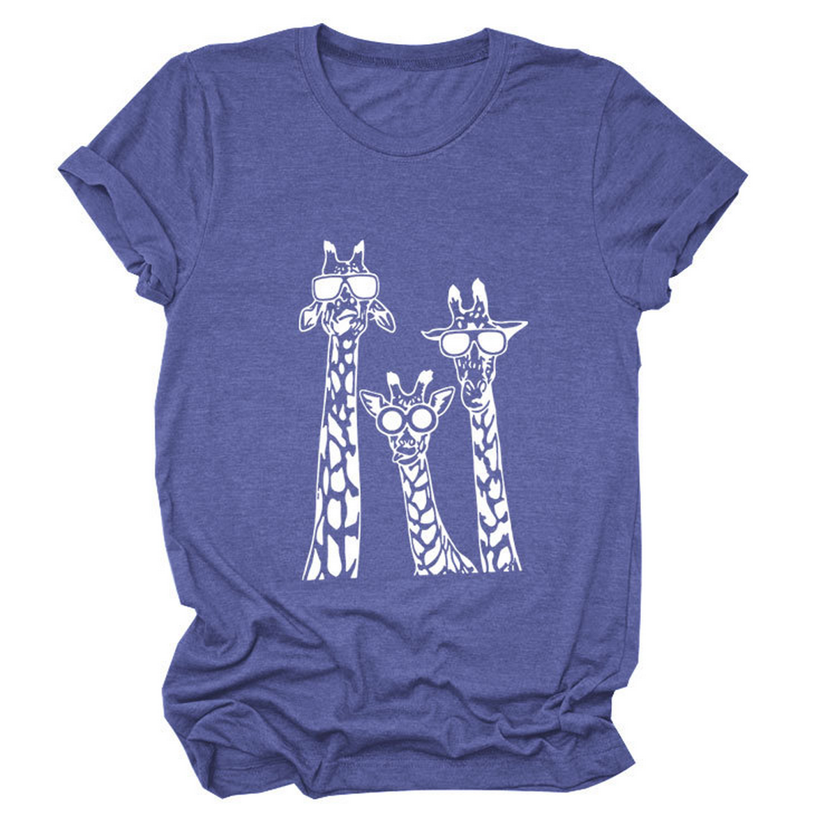 Women's Giraffe Print Casual Summer T-Shirt