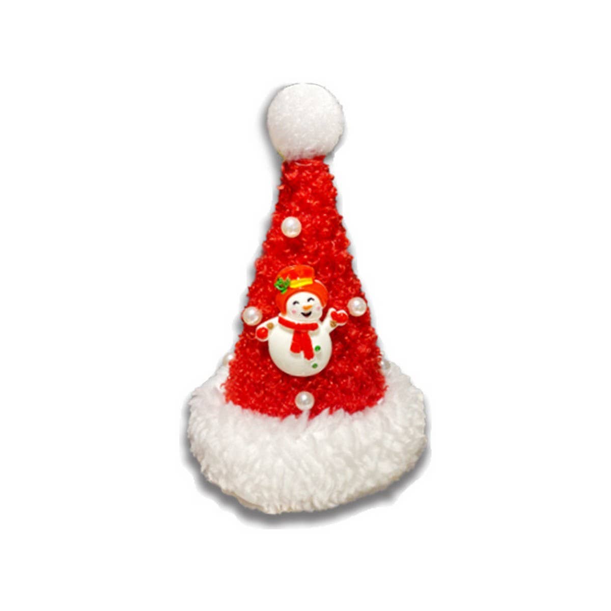 CUTE PLUSH CHRISTMAS PEARL HAT HAIRPIN HEADDRESS