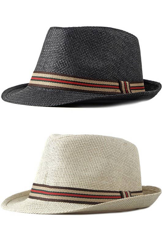 STRAW SUNSHADE BEACH FEDORA_CWAH057