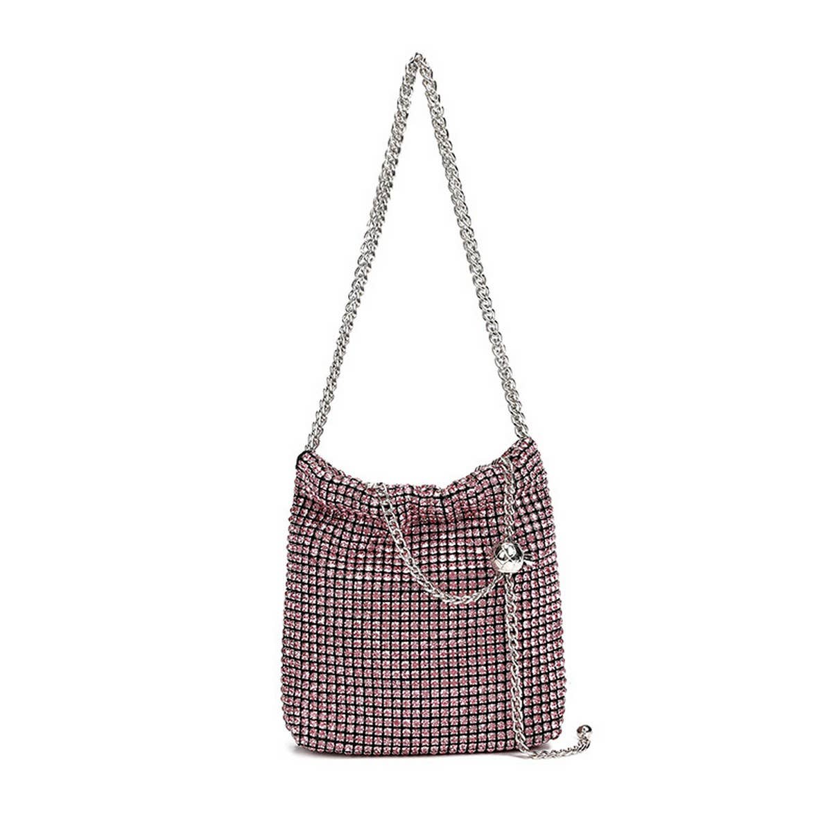 RHINESTONE SMALL GOLDEN BALL EVENING SHOULDER BAG_CWAB3605