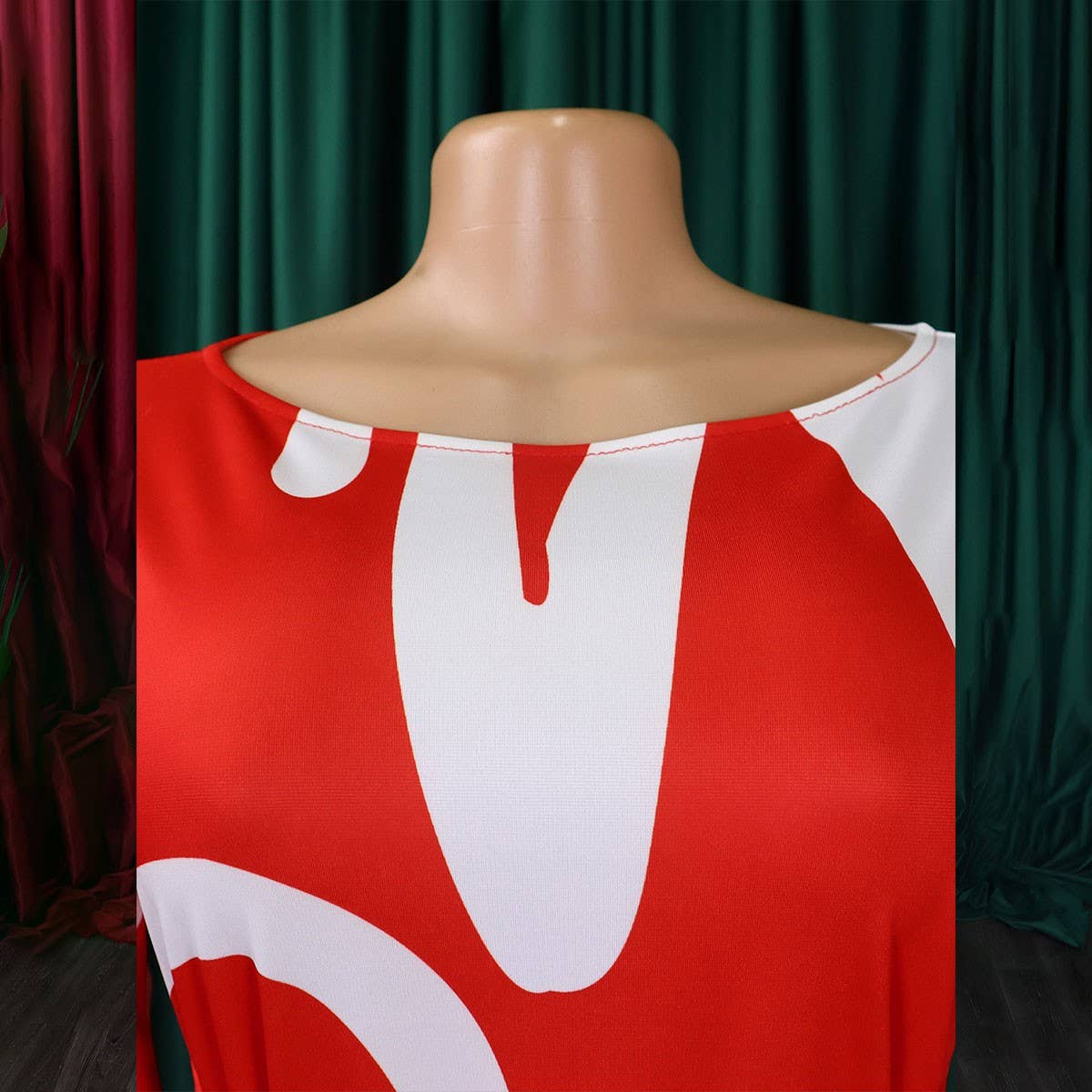 FASHIONABLE PRINTED LACE-UP OVERSIZED DRESS