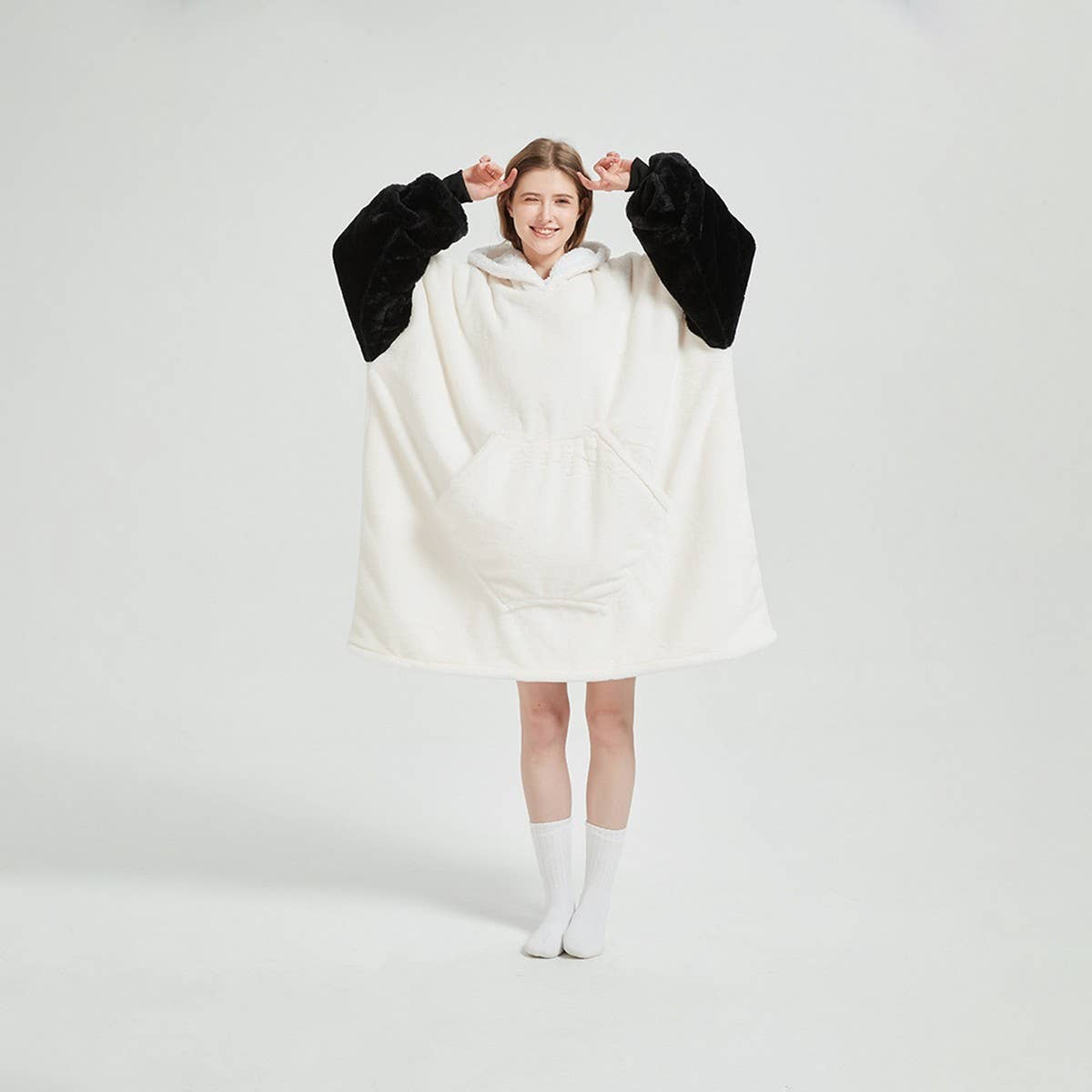 Couple¡¯s Panda Cartoon Long Sleeve Hoodie Pajamas