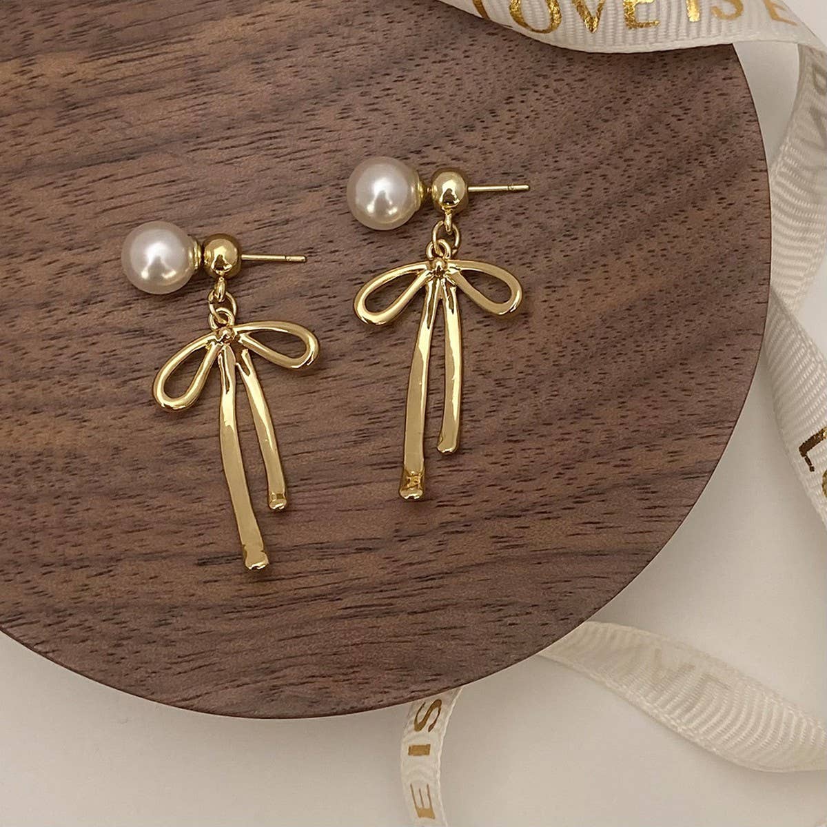 WOMEN'S FASHIONABLE LONG TASSEL BOW EARRINGS