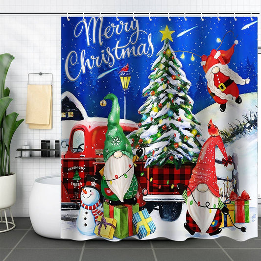 HOT SALE CHRISTMAS WATERPROOF SHOWER CURTAIN
