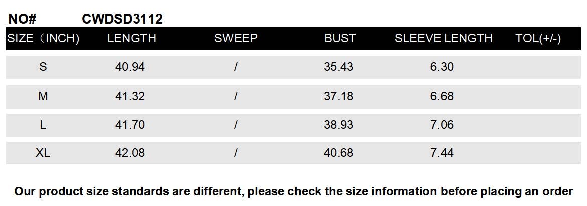 CWDSD3112_Round Neck Short Sleeve Contrast Print Dress