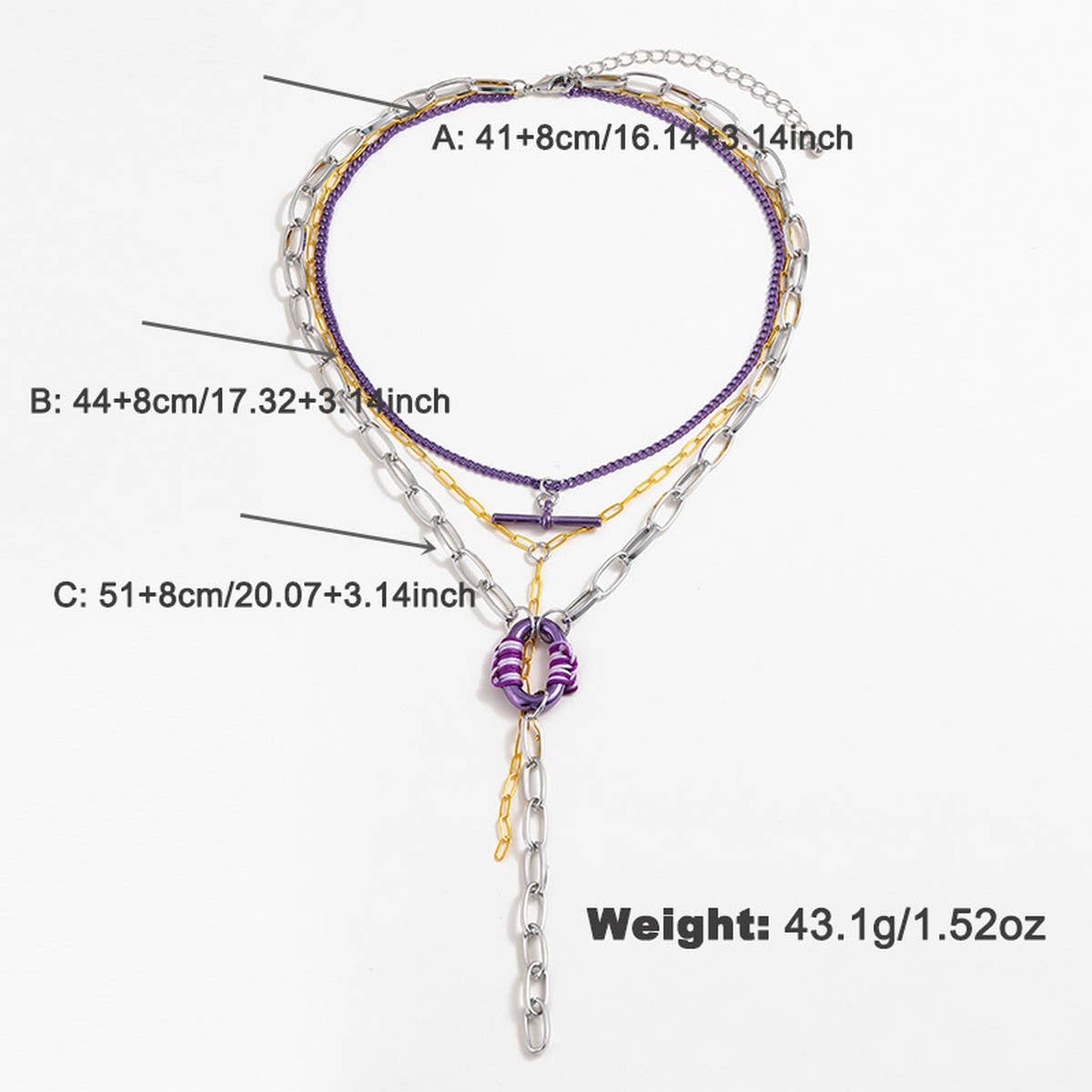 WOMEN'S FASHIONABLE BRAIDED STACKING NECKLACE